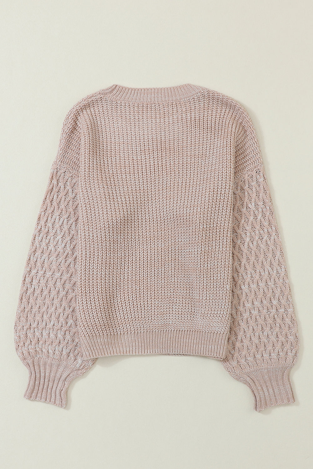 Verdant Chunky Knit Sleeve Drop Shoulder Sweater