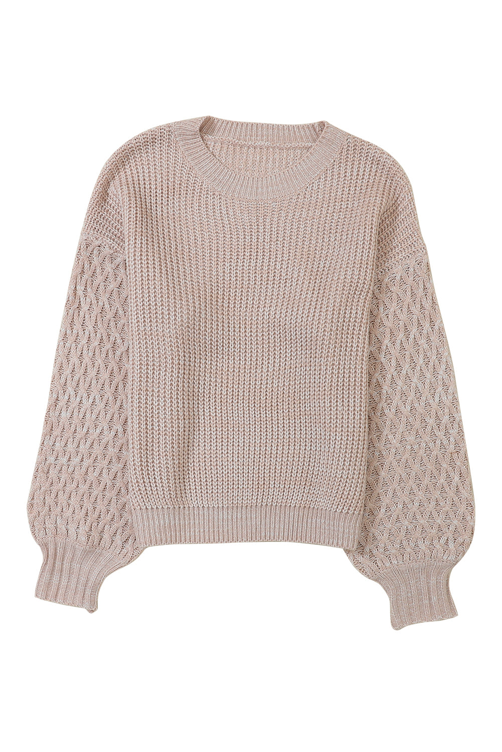 Verdant Chunky Knit Sleeve Drop Shoulder Sweater